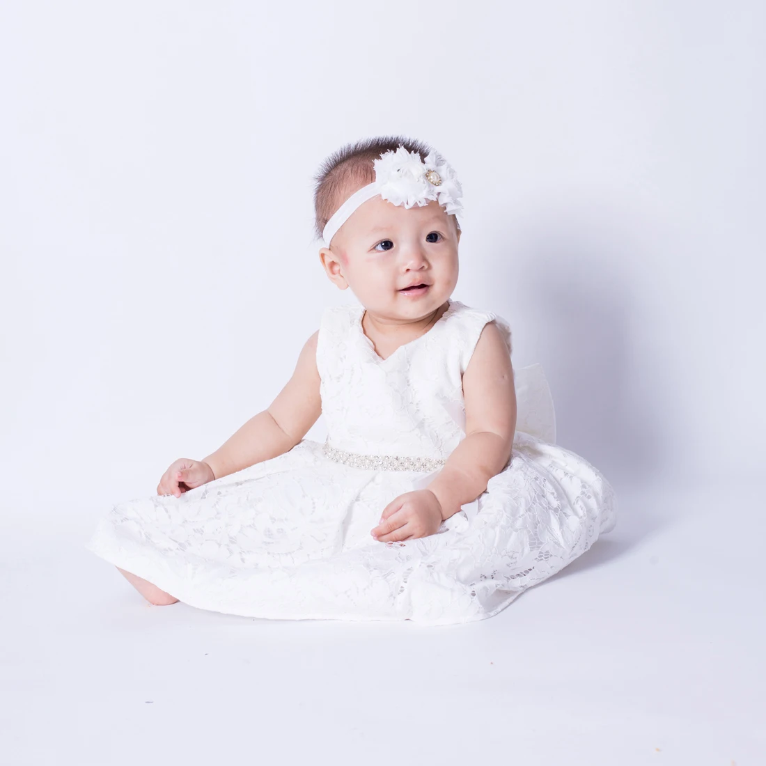 

Rhinestone Waist Baptism Dress for Baby Girl Christening Hat Peach Ivory Party Princess Dress Infant Birthday Outfit 0-24Months