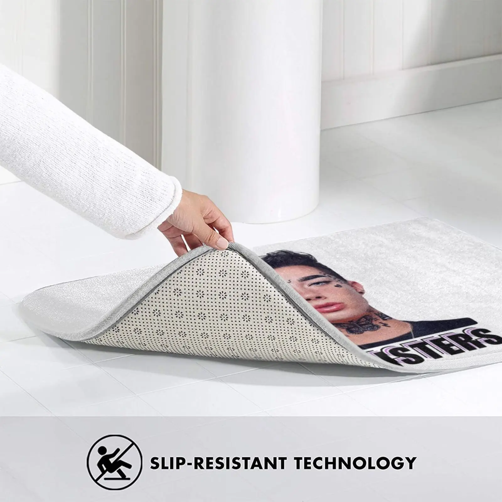 Cj2 , James Hi Sisters Carpet Mat Rug Cushion Soft Morphe Palette James Make Up Paintbrush Fashion Mapeup Funny Cool view 6