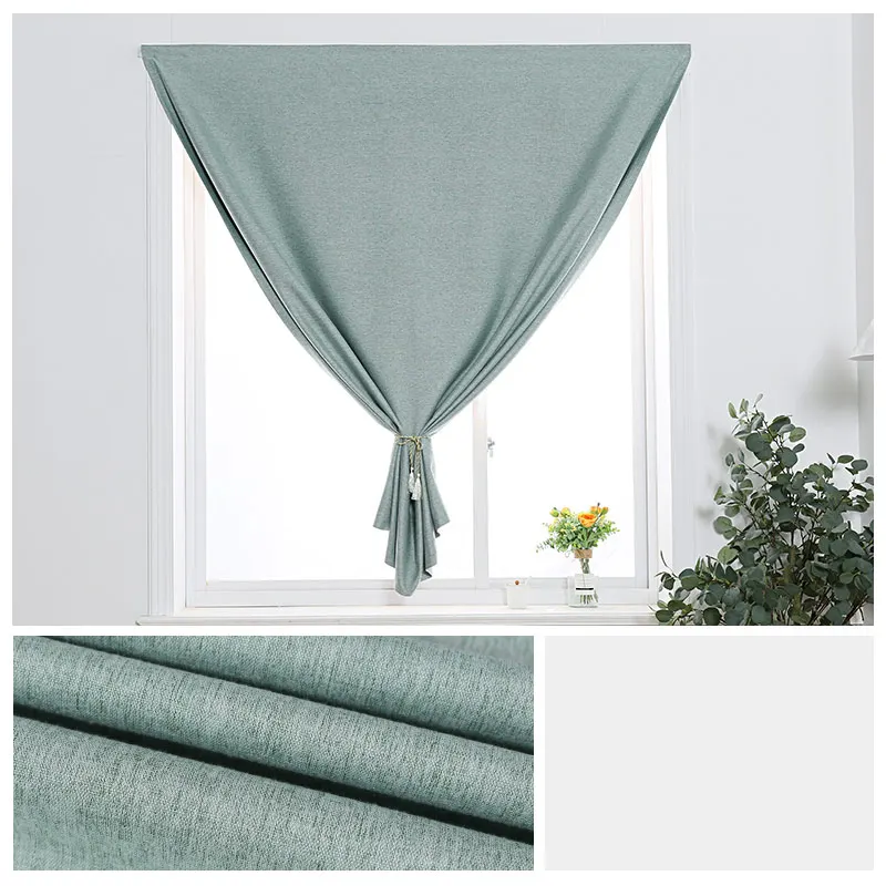 Punch Free Magic Strap Blackout Window Curtain Anti UV Light Easy Install Self-Adhesive Shading Drapes for Living Room & Bedroom