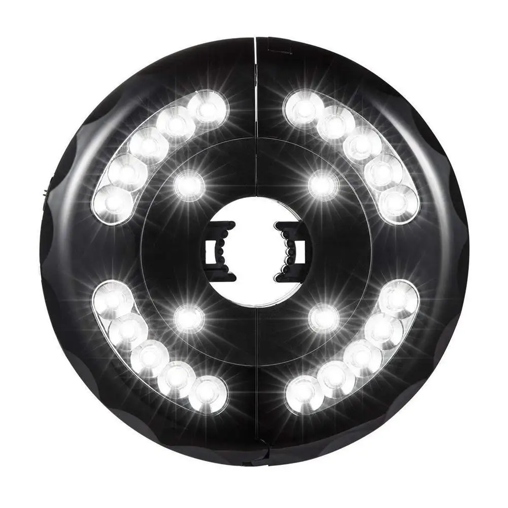 

24 светодиода, зонт, портативная лампа для кемпинга, палатки с 3 режимами освещения, USB-зарядка, фонарь для наружного освещения, сада, кемпинга, пляжа