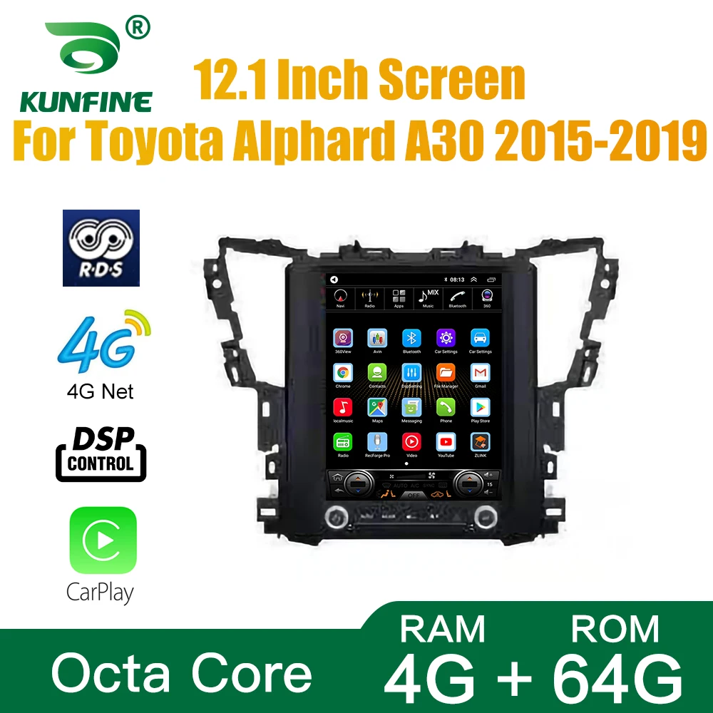 

Tesla Style For Toyota Alphard A30 2015-2019Car Stereo Radio Octa Core 4GB RAM 64GM ROM Android 10.0 Car DVD GPS Player Deckless