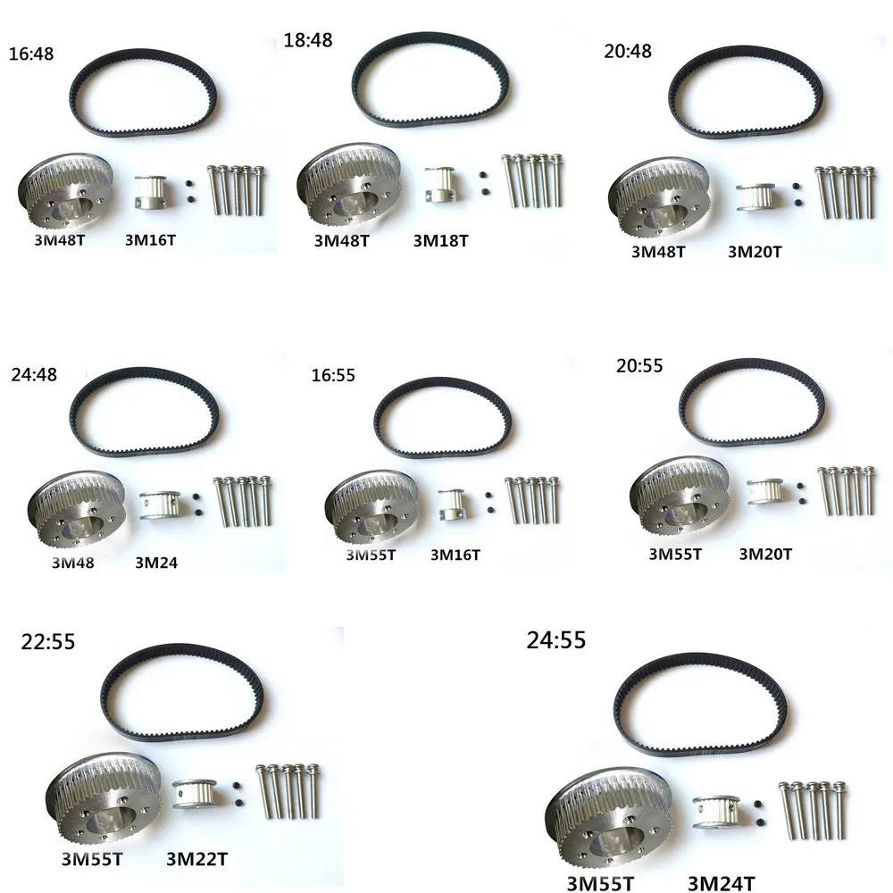 DIY części elektryczne deskorolka 3M koło pasowe silnika 48T 55T koła pasowe pasuje do 5065 5055 silnik elektryczny deskorolka