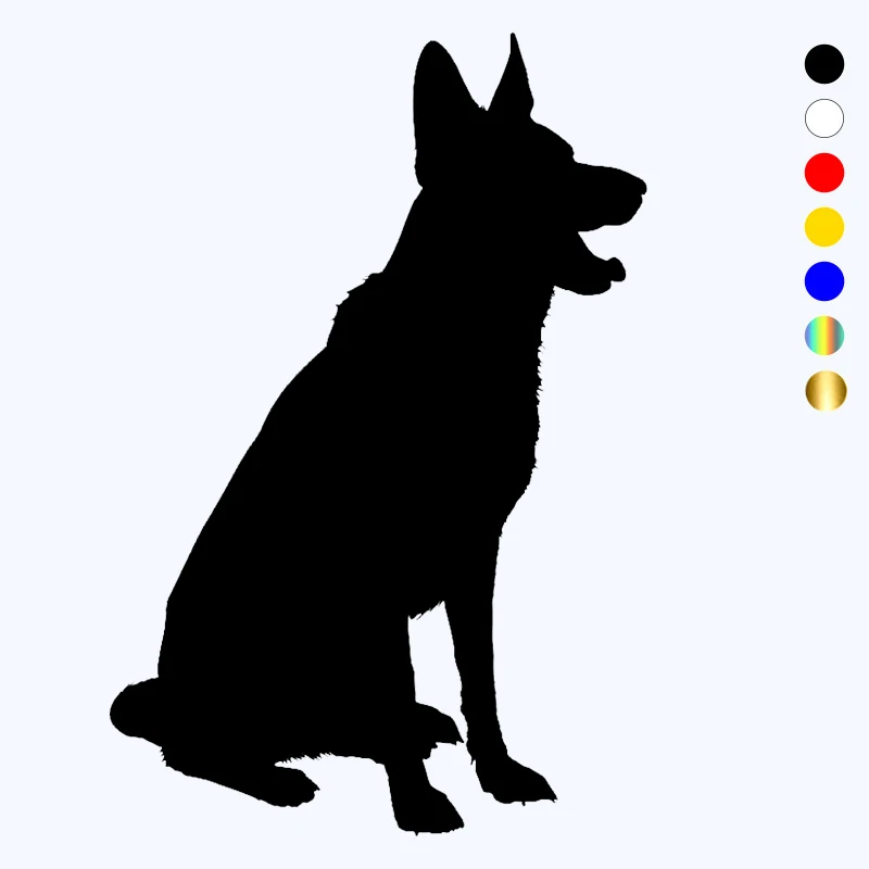 15*22cm German Shepherd Dog funny car sticker vinyl decal white/black car auto stickers for car bumper window car decor