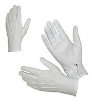 Fashion Design 1 Pair White Dress Gloves White Honor Guard Parade Santa Lady Men Check Hot Sale Solid Color Dress Gloves