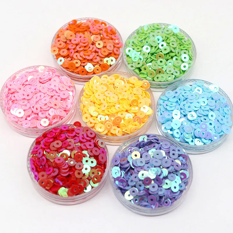 20g AB Color Multicolor Flat Loose Sequins Hand-sewn Wedding Dress Shoes and Hats DIY Accessories Decoration PVC Sequins 3-6mm