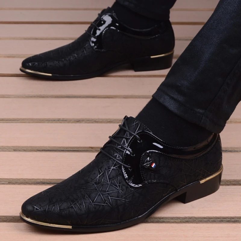 Zapato de vestir Clould de charol para Hombre, zapatos Oxford de boda, traje de oficina con cordones, zapatos informales para Hombre