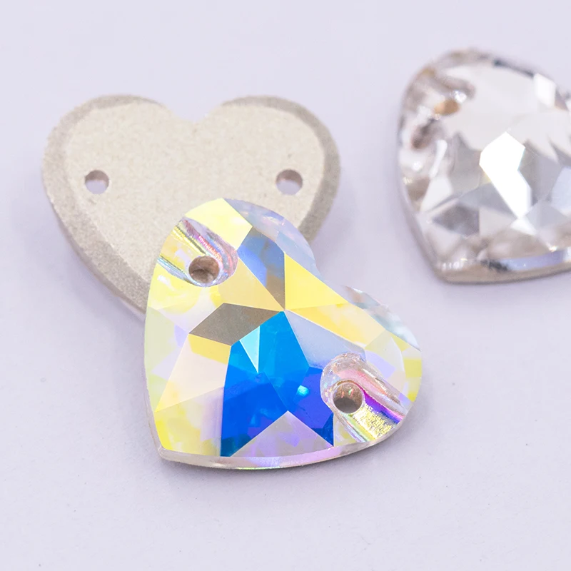 Astrobox Lovely Heart-Shaped Sew On Stone Crystal Glass Rhinestones Perfect For Sewing On Wedding Dress Clothes Garment DIY