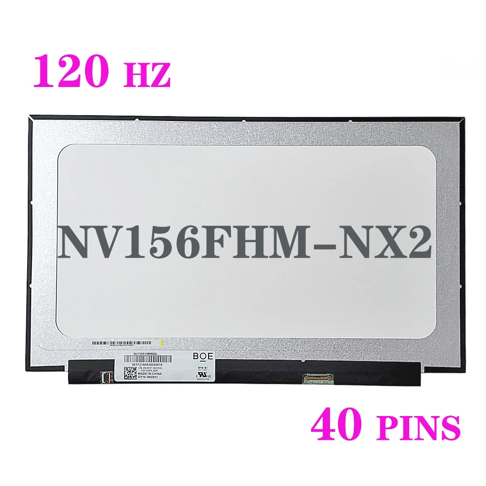 Reemplazo de pantalla LCD para ordenador portátil de juegos de 15,6 pulgadas 120 HZ NV156FHM-NX2 N156HRA-GAA para Lenovo Legion 5-15ARH05H S7-15IMH5 Panel de visualización