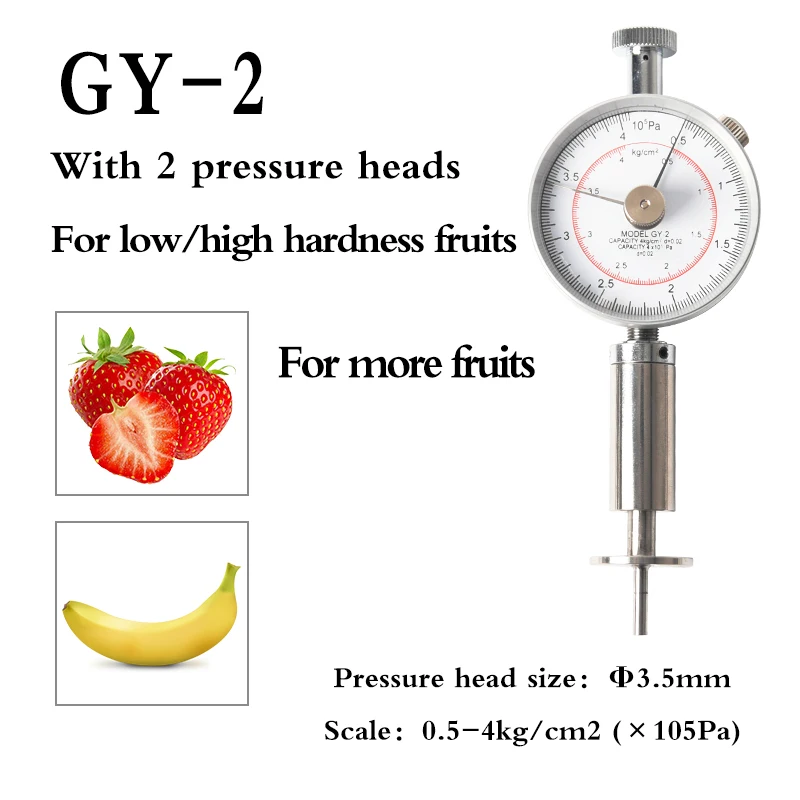 

GY-2 Fruit Sclerometer Fruit Durometer Fruit Hardness Tester Penetrometer Netrometer Penetrometro For Soft Fruits Peach Banana