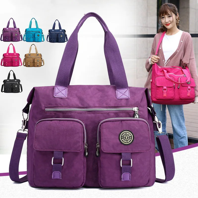 Waterproof Nylon Women Handbags Designer Large Capacity Shoulder Bag Female Crossbody Bags High Quality Ladies Messenger Bags