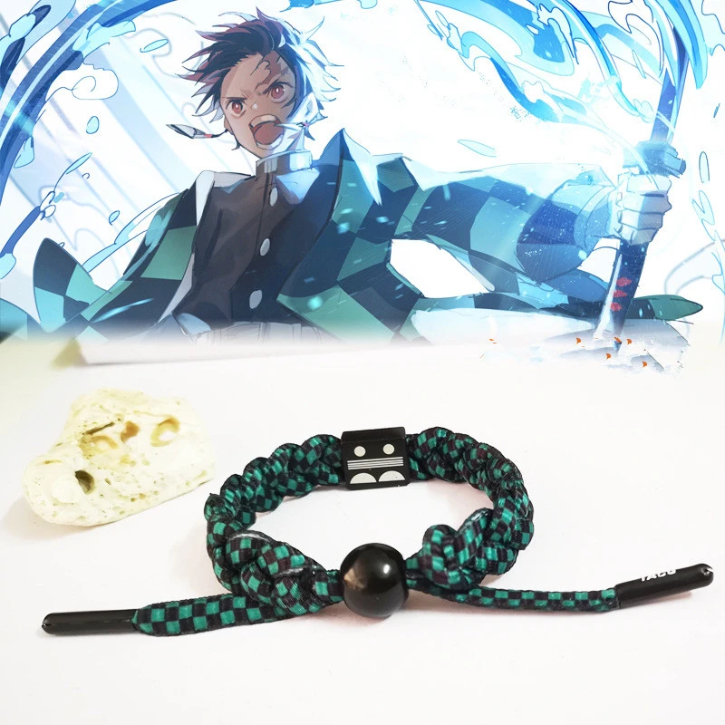 

Anime Kamado Tanjirou Cosplay Kamado Nezuko Bracelet Hand-woven Anime Bracelet Couple Accessories Holiday Gifts