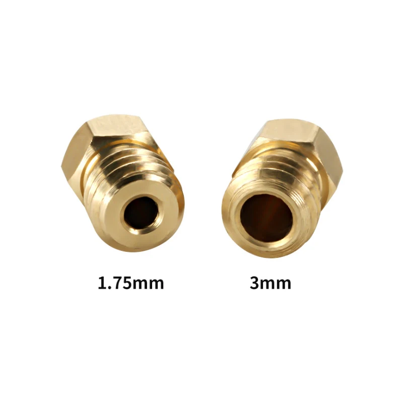 MK8 Brass Nozzle 0.1MM 0.2MM 0.3MM 0.4MM 0.5MM 0.6MM 0.8MM 1.0MM Extruder Print Head Nozzle Suitable For 1.75MM 3.0MM 3D Printer