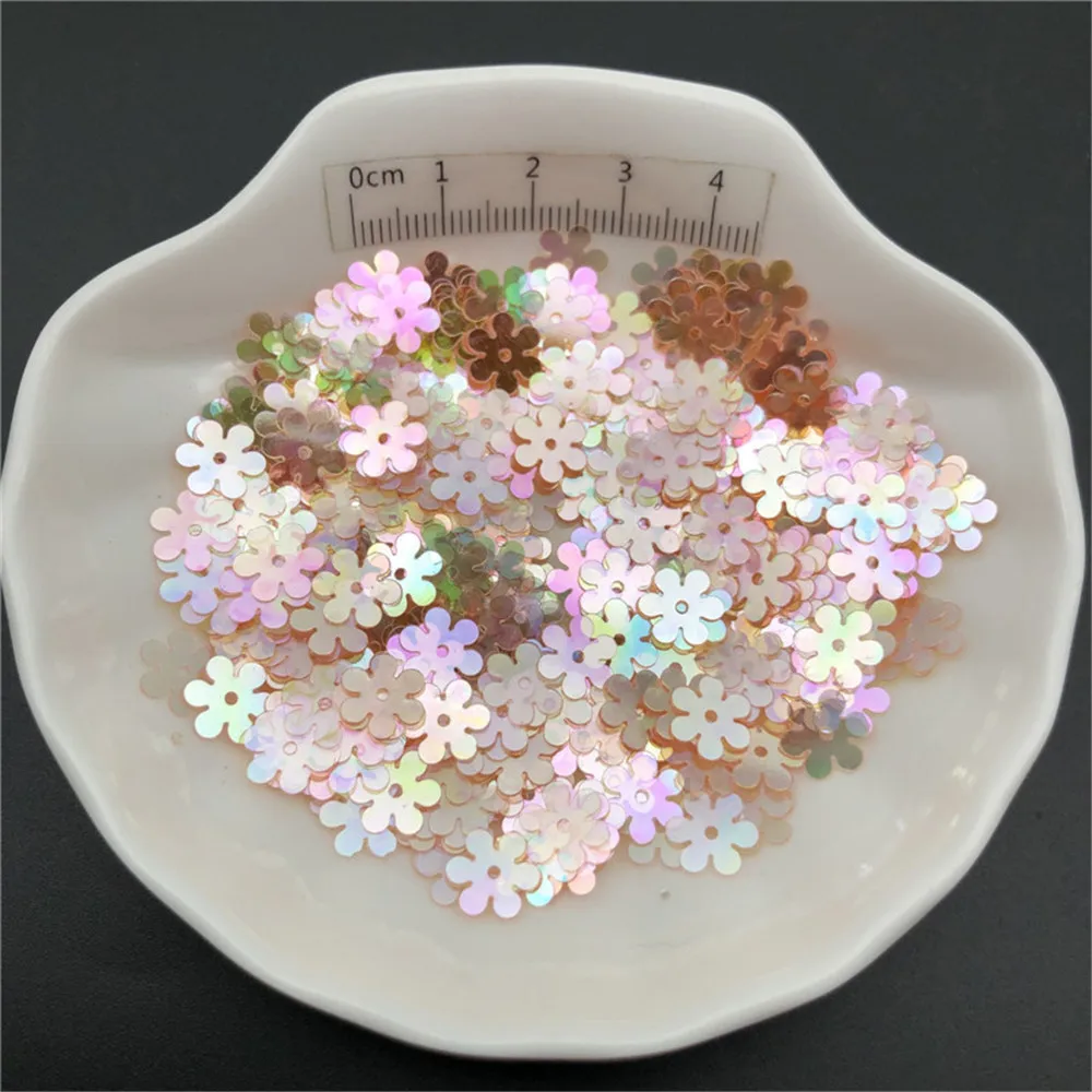 30g  9mm Flower Flat  Loose Sequins Paillettes For Sewing ,Shoes,Hat,Kids DIY,Crafts Accessories Wholesale