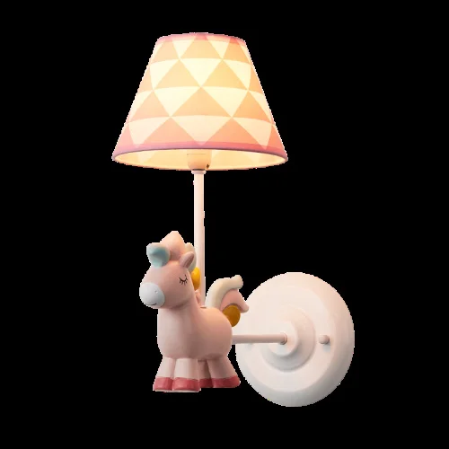 Cartoon creative animal resin wall lamp boy girl bedroom children's room lamp romantic and lovely coloured Unicorn wall lamp.