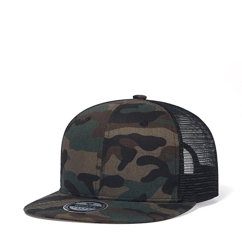 2024 new men and women summer jungle camouflage trucker hat adjustable outdoor tactical mesh military hat hip hop Snapback hat