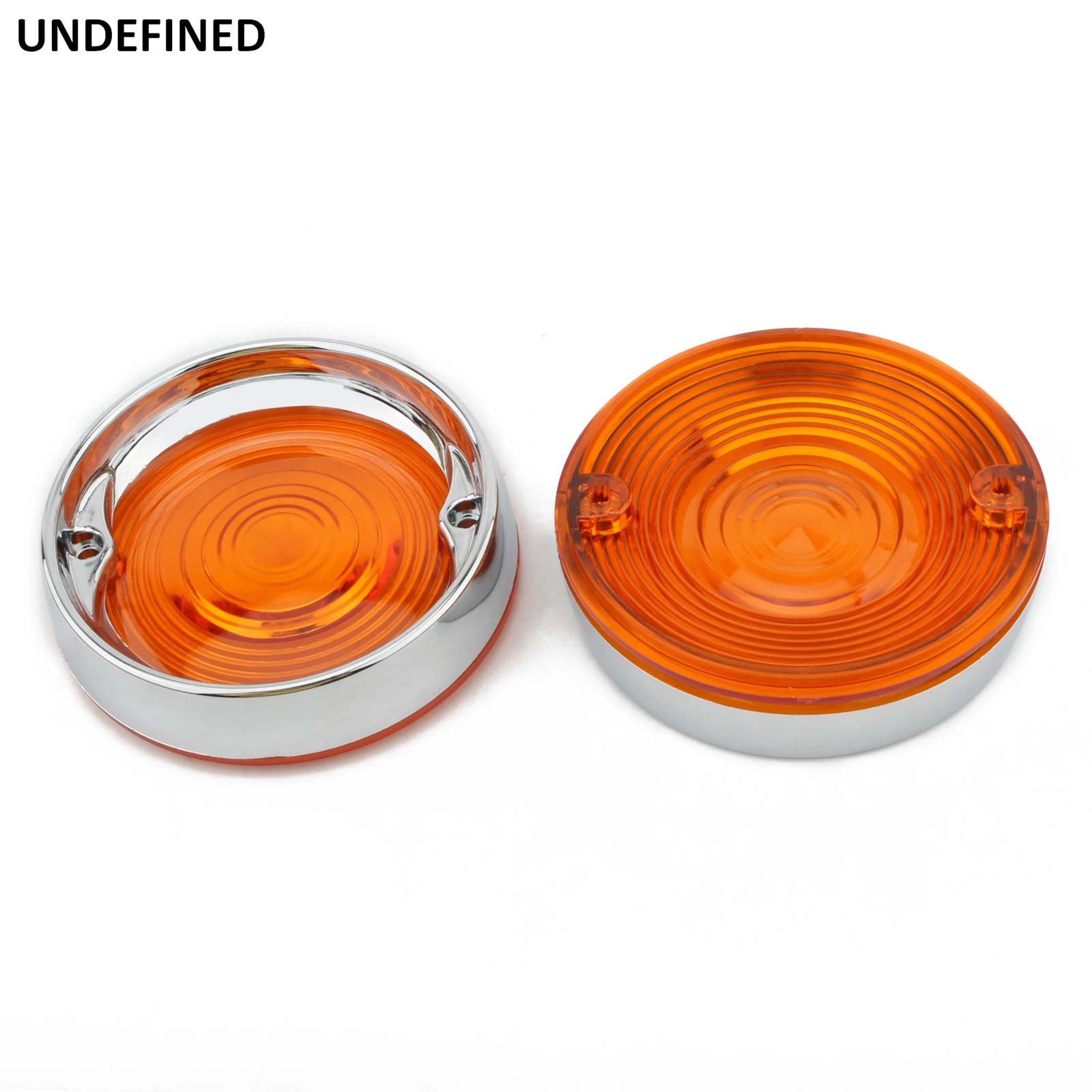 Deep Dish Turn Signal Lenses Bezels Trim Ring Flat Chrome For Harley Road Glide Road King Electra Tour Glide  Heritage 1986-2021