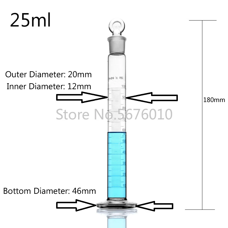 Imagem -03 - Conjunto Precisa de Vidro Cilindro de Medição Graduado com Tampa Química Equipamentos de Laboratório Proveta Graduada Peças