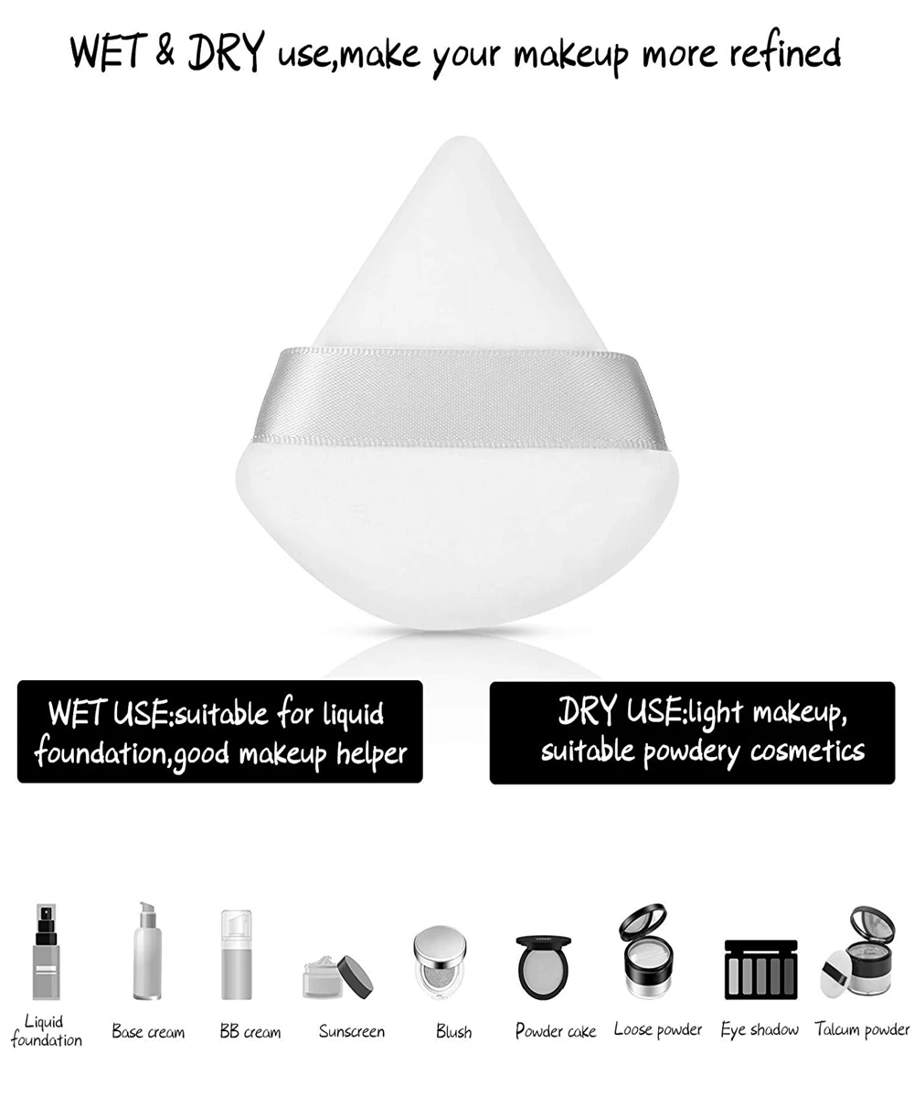 Makeup Puff  Triangle Black  White Cosmetic Puffs Mini Makeup Sponge Wet  Dry Foundation Concealer Makeup Tools