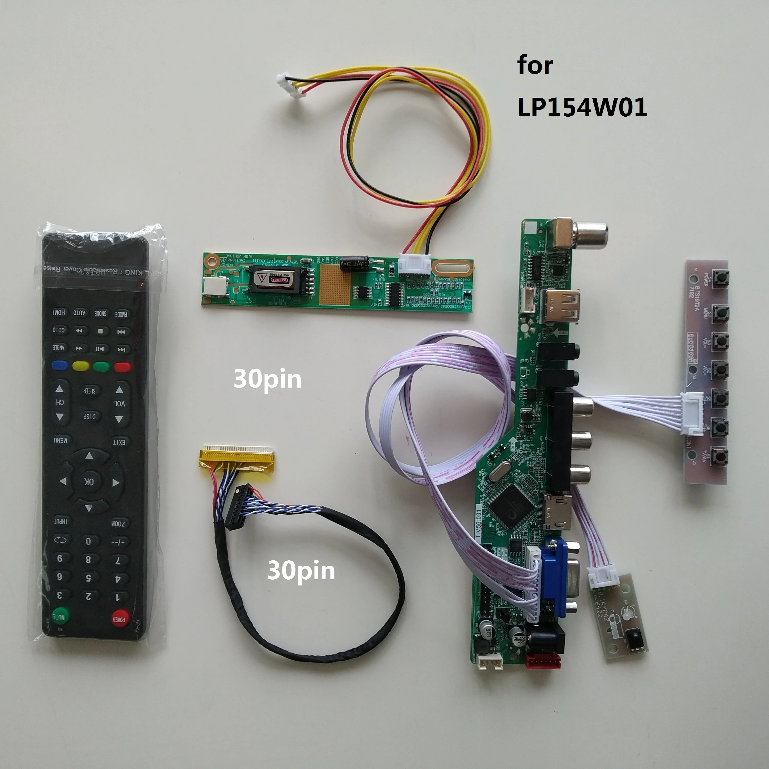 

ТВ AV VGA USB Аудио ЖК светодиодный контроллер плата комплект для самостоятельной сборки для LP154W01 15,4 "1280*800 монитор экран дисплея