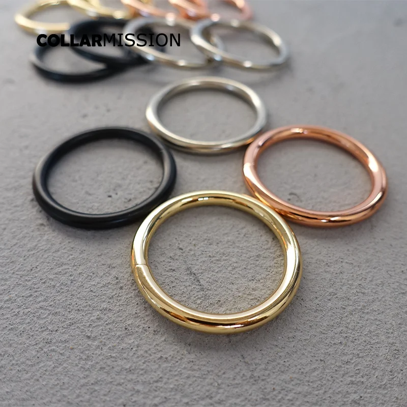 

50pcs/lot Nickel plated O-Rings webbing bags garment accessory non welded metal O ring 4 sizes and 4 colours