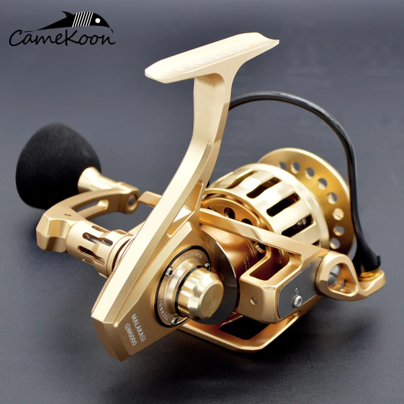 CAMEKOON GW6000 Full Aluminum Fishing Reel 30KG Max Drag Spinning Reel 8BBs Saltwater Coil Heavy Duty Offshore Big Game Fishing