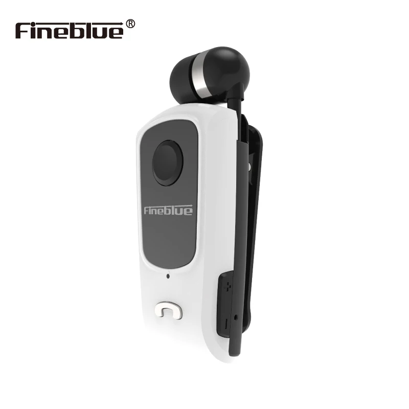 5.0 Fineblue F920 Headset Bluetooth Mini Portabel Dapat Ditarik Nirkabel Panggilan Pengingat Getaran Memakai Klip Earphone Olahraga Lari