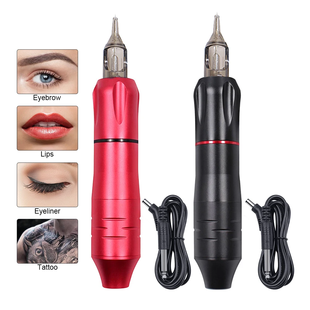 Complete Rotary Tattoo Machine Pen Tattoo Gun Permanent Makeup Eyebrow Tattoo Rotary Machine Quiet Swiss Motor  Tattoo Pen