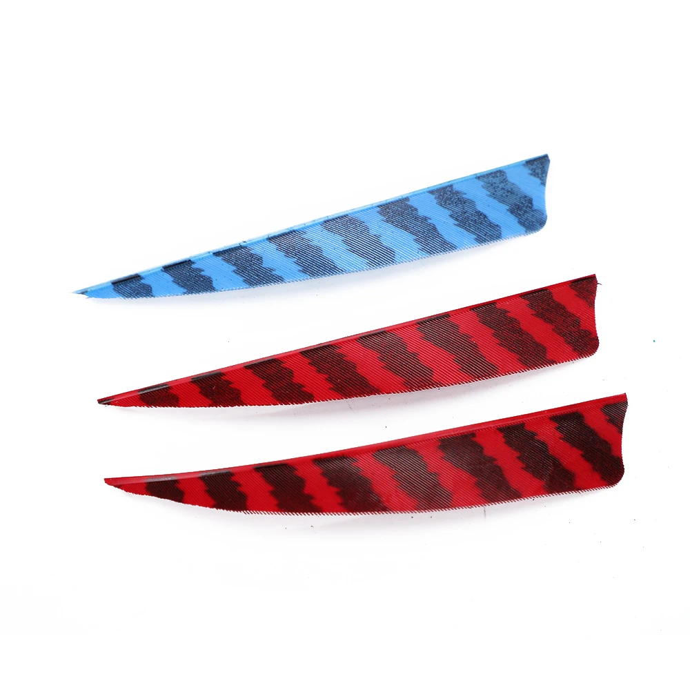 24Pcs 3 zoll 4 zoll 5 Zoll Schild Cut Pfeil Federn Gestreiften Echten Türkei Cut Feder Bogenschießen Zubehör Befiederung federn – Detail 9