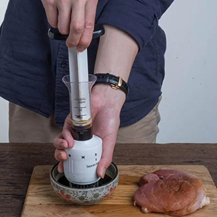 2-in-1 Professionele Vleesvermalser Marinade Injector BBQ Vlees Steak Rundvlees Sausvermalser met Roestvrij Stalen Naald