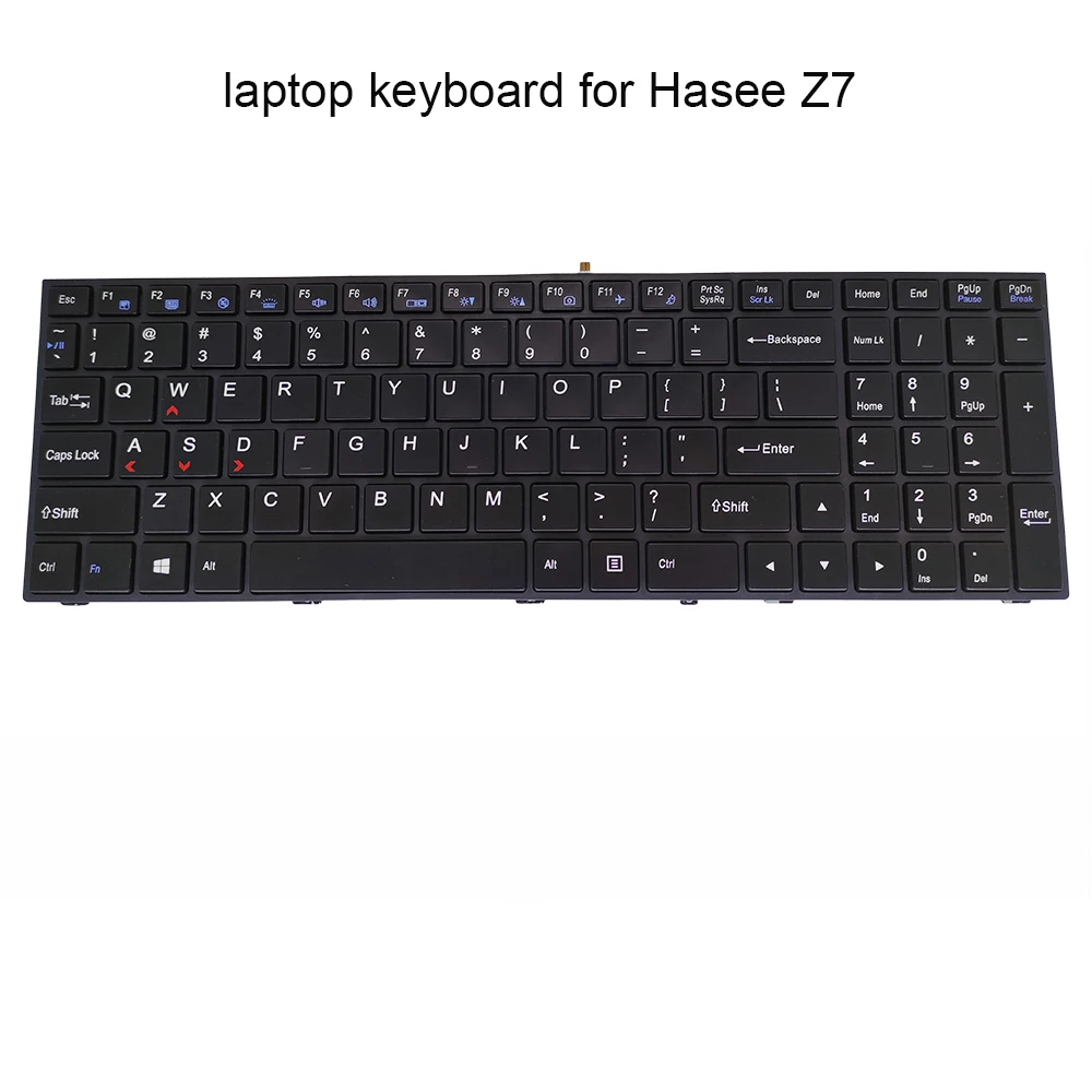 Replacement US RU Backlit Keyboard for Hasee Z7 SL7S3 SP752 178172S2 MP-13H83USJ430B4 6-80-P6500-013-1H English black backlight