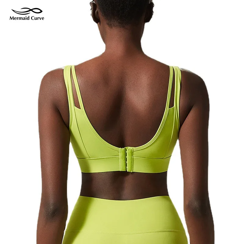 

Women Sports Bra Push Up 4-Breasted Hem Fitness Gym Bra Hollow Breathable Crop Top Running Yoga Bra Athletic Sportswear