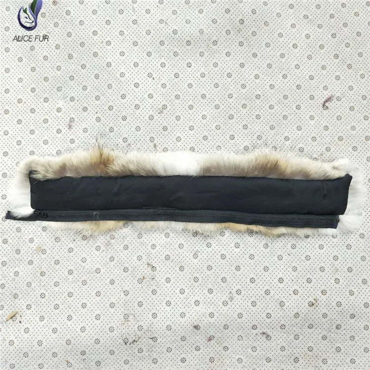 Natural Color Real Coyote Fur Collar Trimming Fur Hood trim Strips For Jacket Coat