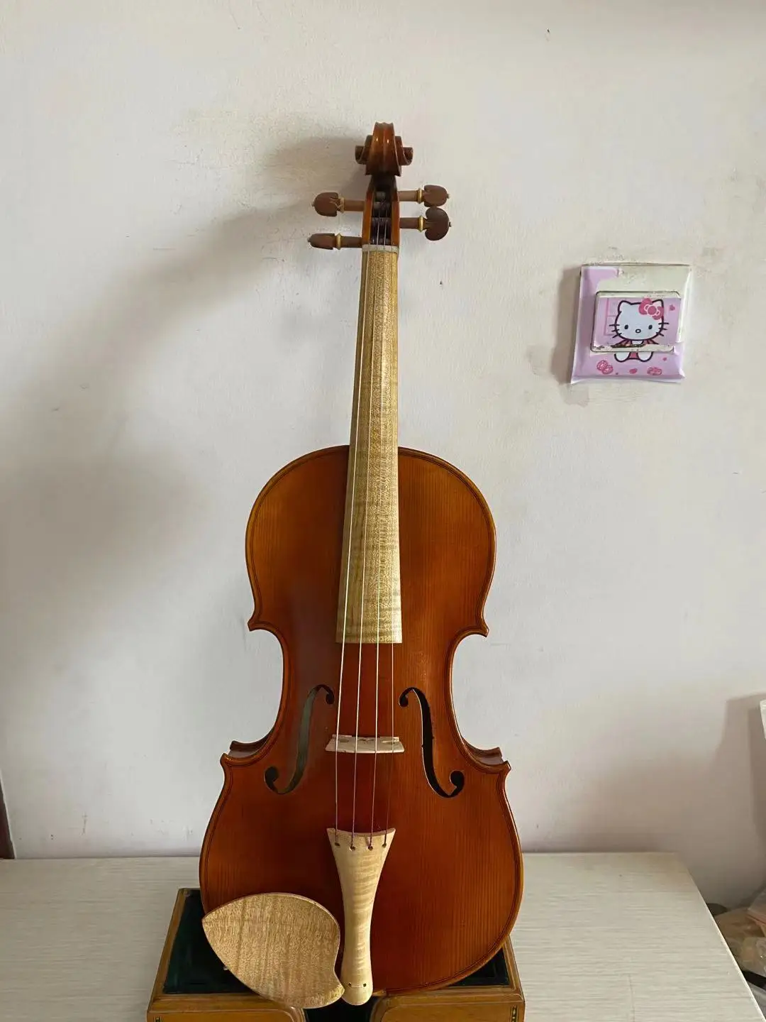 Baroque style professional violin 4/4 size flamed maple back violin 202106