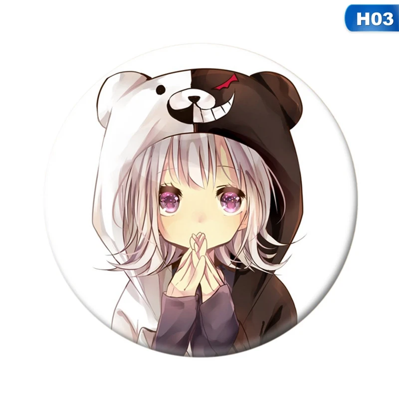 Anime Danganronpa Brooch Pins Monokuma Cartoon Figure Pattern Collection Button Badges for Jackets Schoolbag Decor Brooches Gift