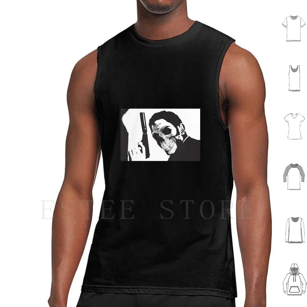 

Skull Face Tank Tops Vest H J K P Q U V