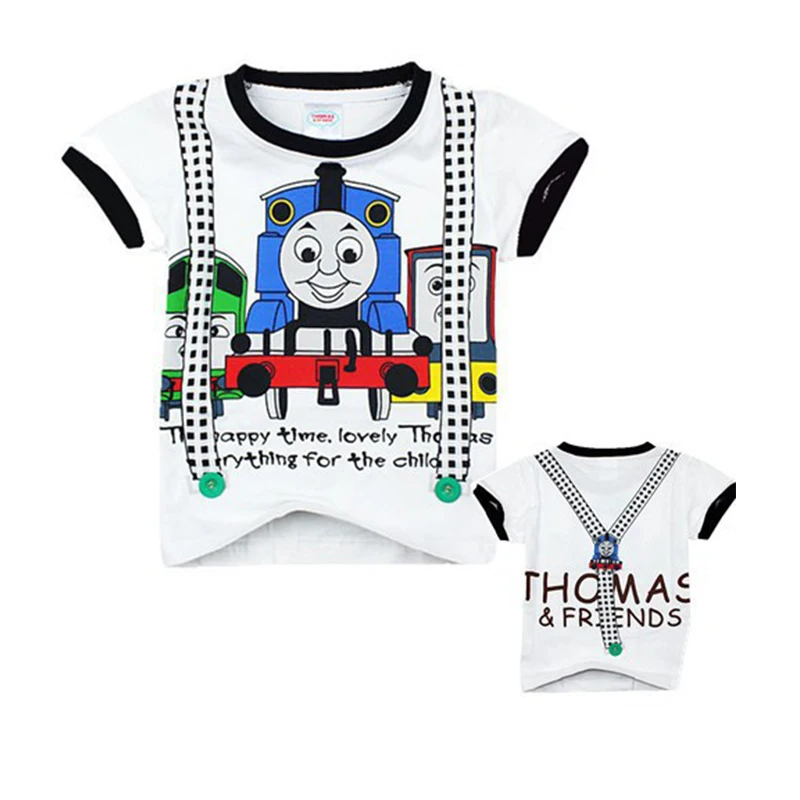 Thomas and Friends children\'s clothing small and medium-sized children\'s cotton fashion short-sleeved T-shirt cartoon clothes