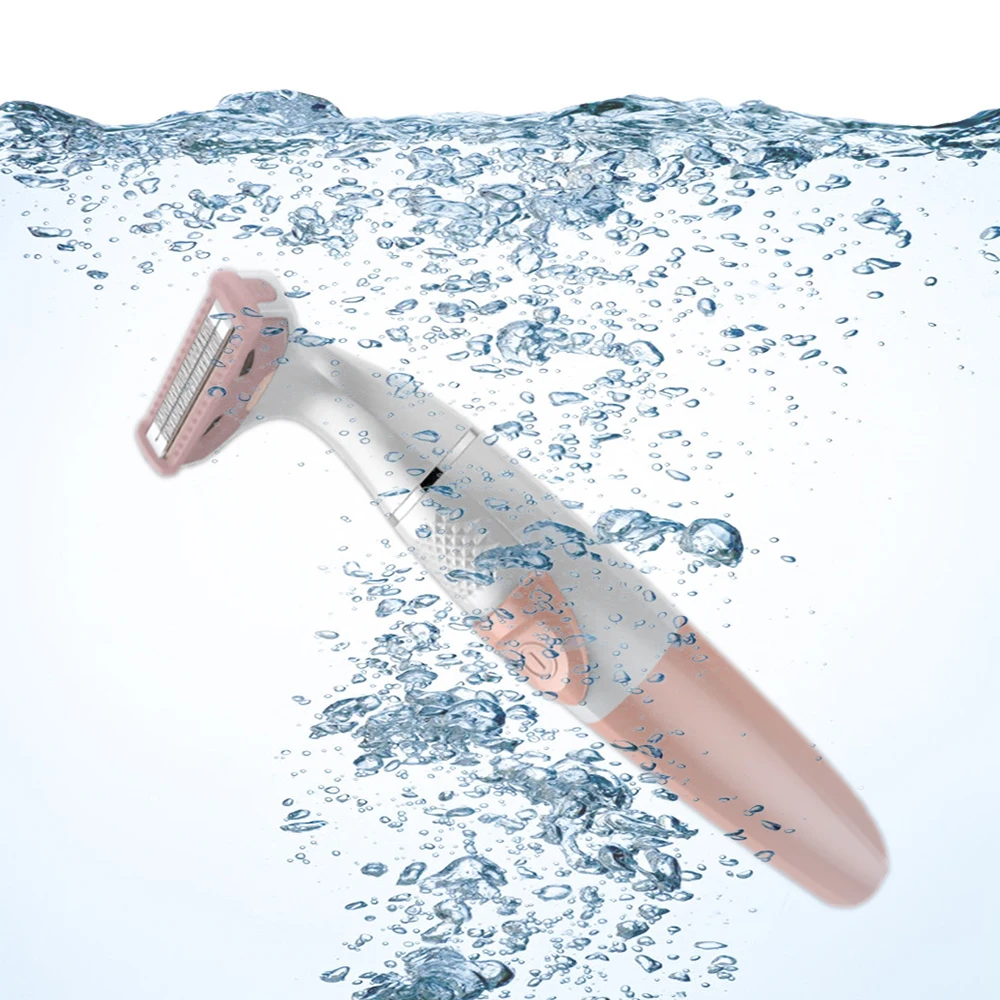 Barbeador elétrico feminino trimmer kit precisão facial à prova dwet água molhado/seco depilatório dispositivo para facial corpo bikini depilação máquina