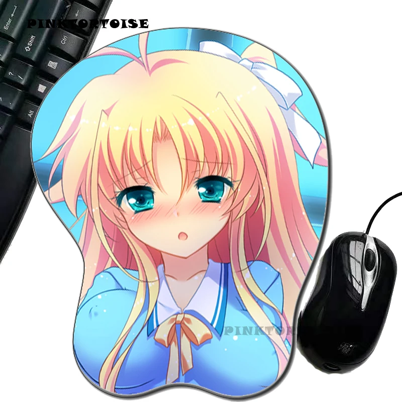 

PINKTORTOISE mousepad Anime hidaka maiyas environmental Silicon anime 3D mousepad chest Mouse Pad Ergonomic MousePad mat