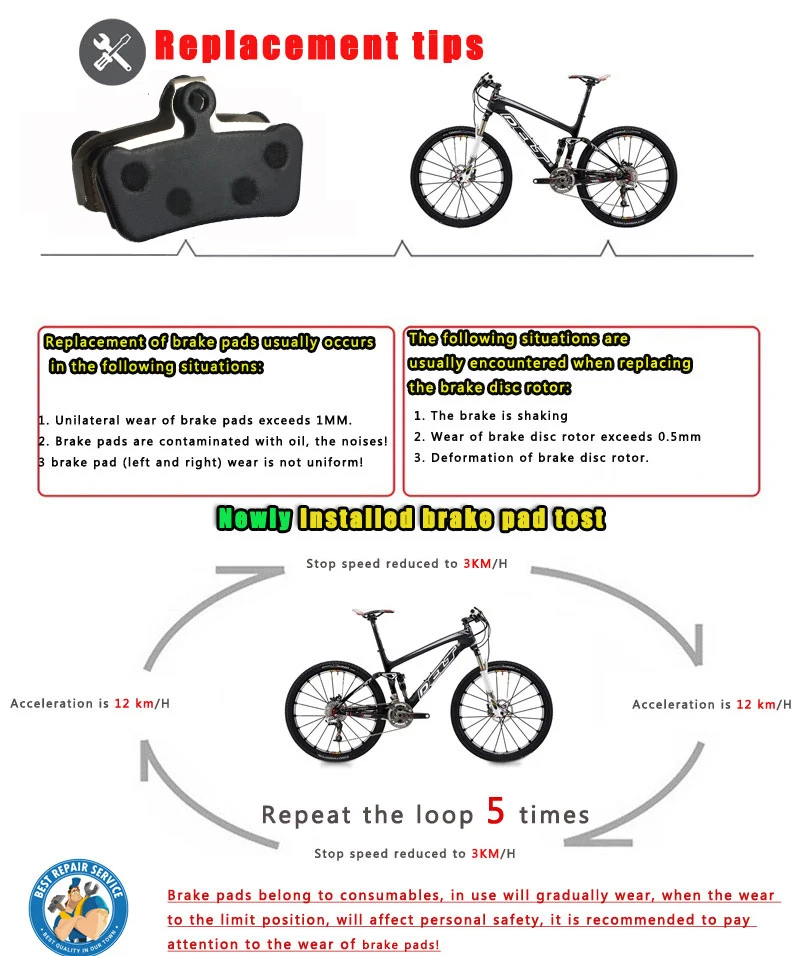 DELT 4 Pair Bicycle Disc Brake Pads,FOR SRAM,G2,Guide,Ultimate,RSC,RS,R,Avid,X0,E7/E9/XO,Elixir,Trail,4 Pistions,Mountain part