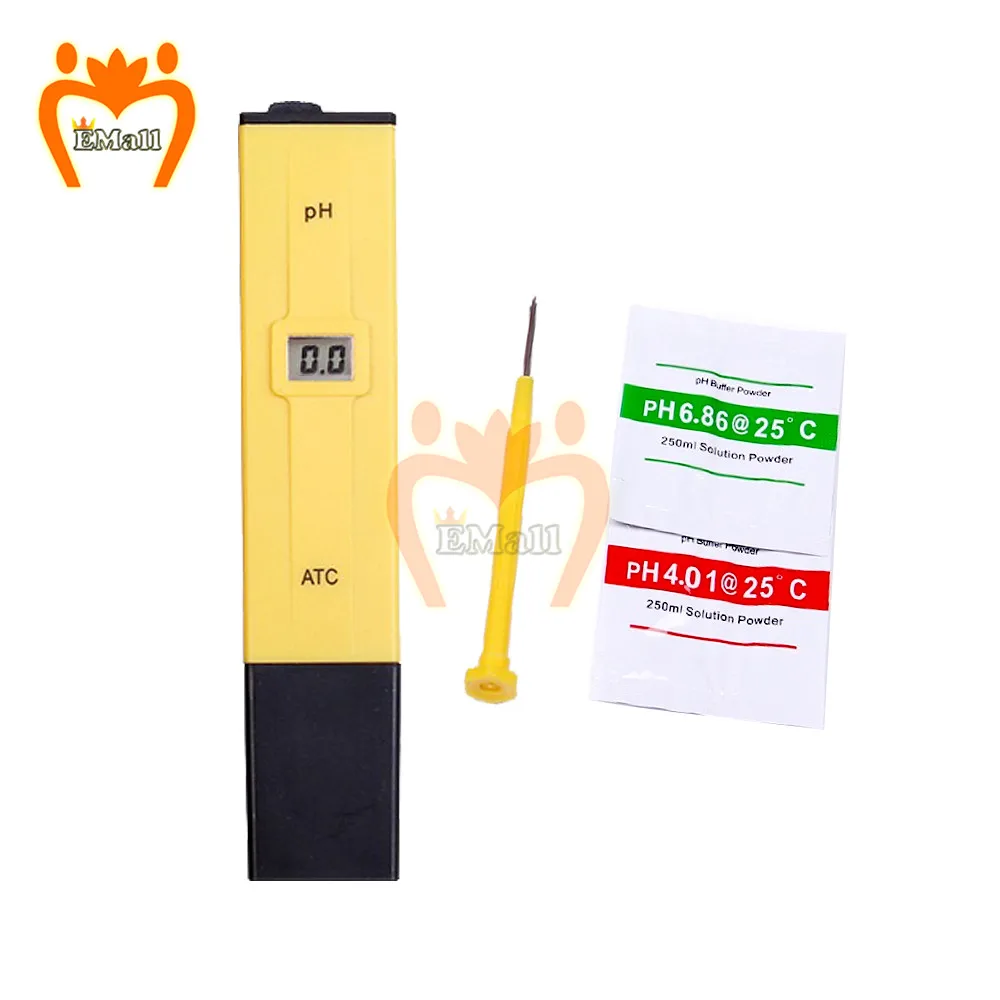 High Accuracy 0.1 LCD Digital PH Meter Tester for Water Food Aquarium Pool Hydroponics Pocket Size PH Tester With Screwdriver