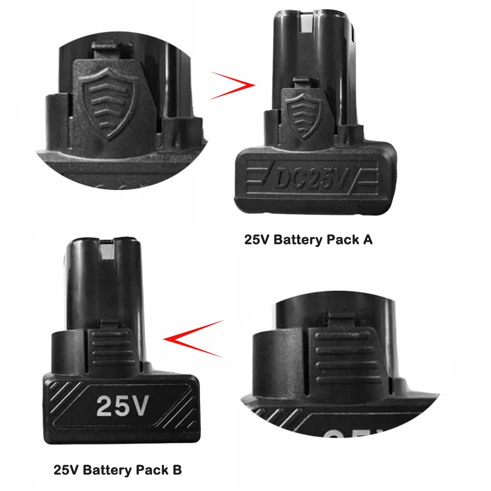 25V lithium Rechargeable Battery Electric Drill Household Cordless Screwdriver Batteries For Power Tools