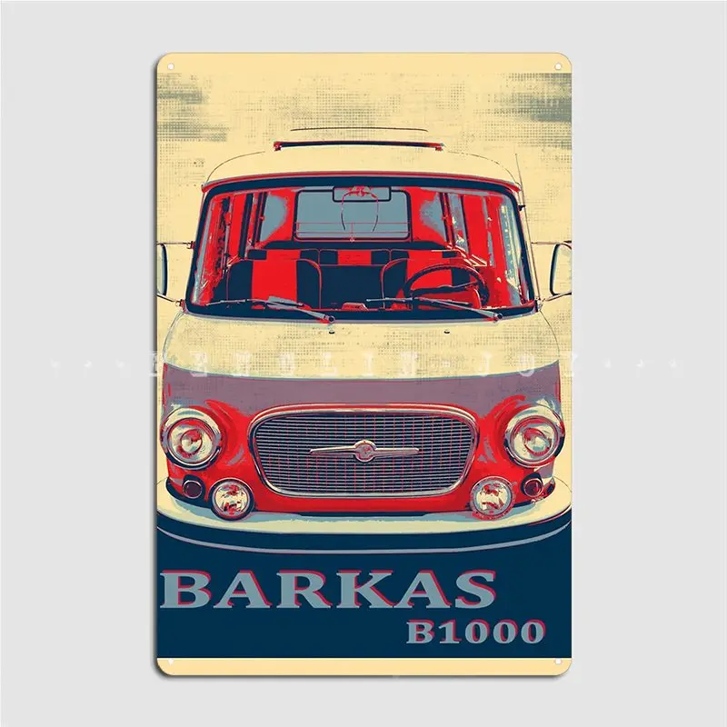 Gdr Van Barkas B1000 Metal Plaque Poster Living Room Wall Decor Cinema Garage Classic Tin Sign Poster