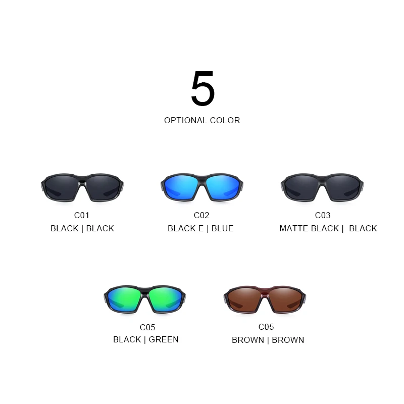 MERRYS DESIGN Men Polarized Outdoor Sports Sunglasses Male Goggles Glasses For Fishing Driving UV400 Protection S9028