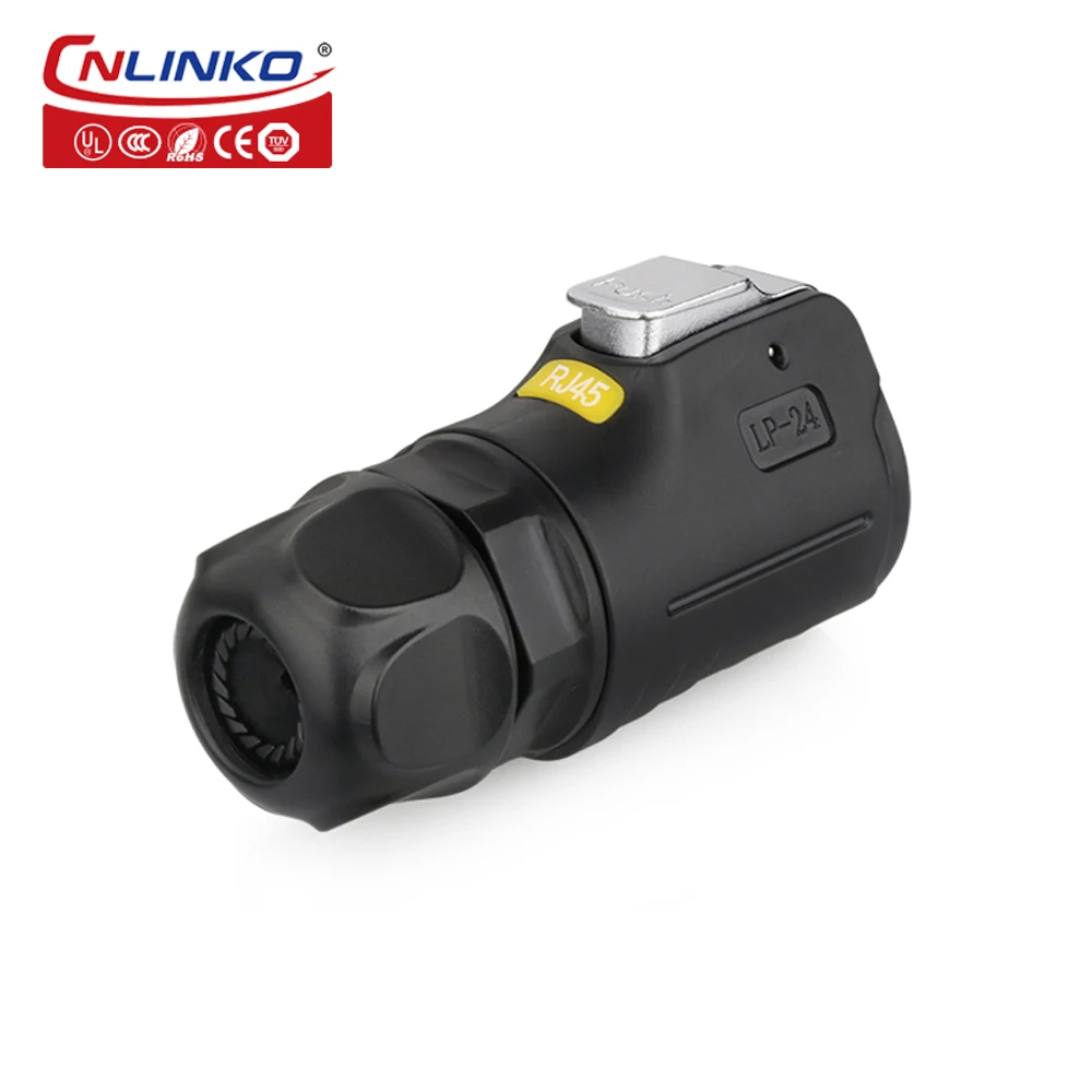 CNLINKO M24 RJ45 Waterproof Connector LP24 Internet Network TV BOX 8P8C Connector CAT3 CAT6 IP68 RJ45 Adapter Plug and Socket