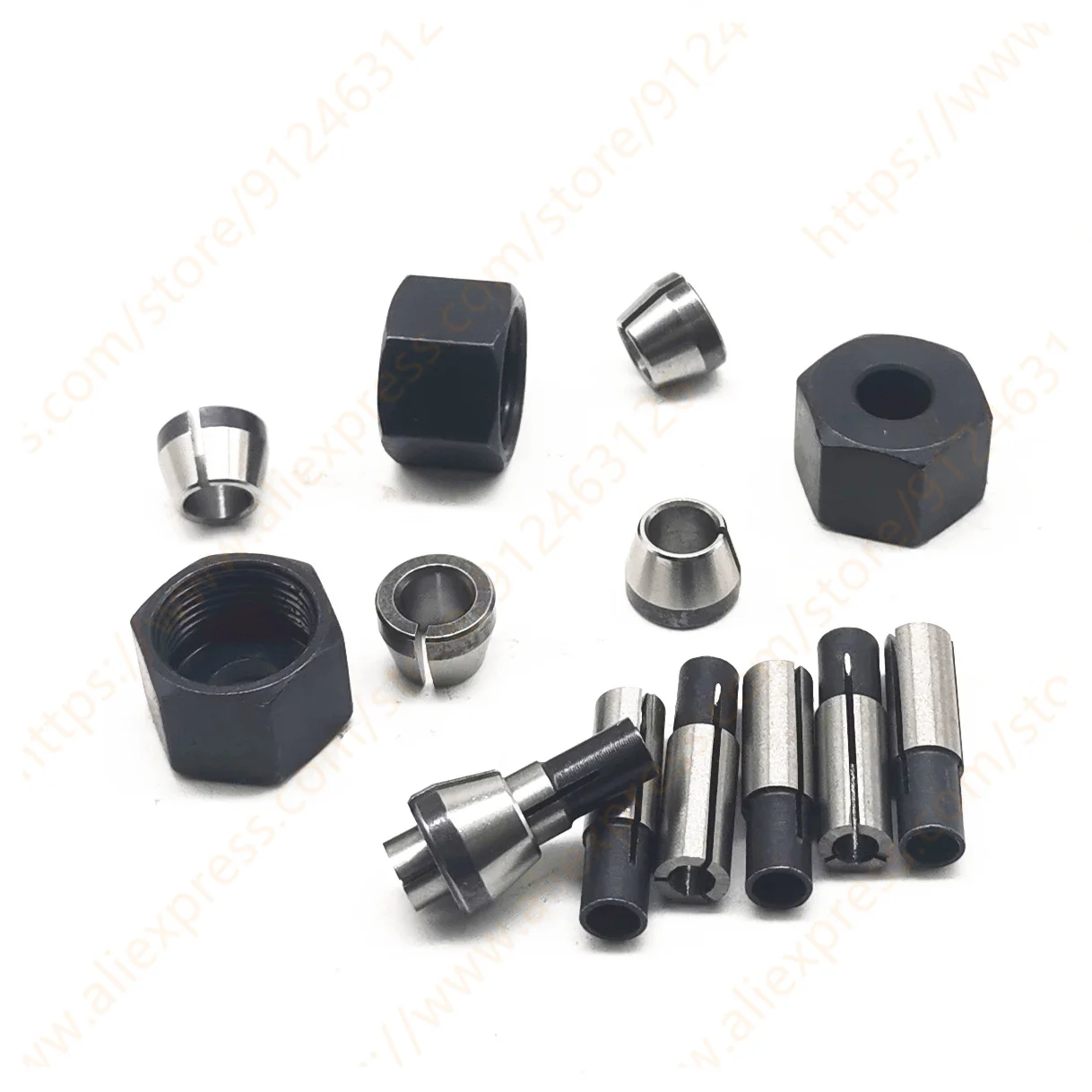 Collet porca converter adaptador de transferência para Makita, 1,4 \'\', 1,8\'\', 3mm, 4mm, 6mm, para 3701, 3708FC, 3708F, 3708F, 3707FC, 3706, 3707F,