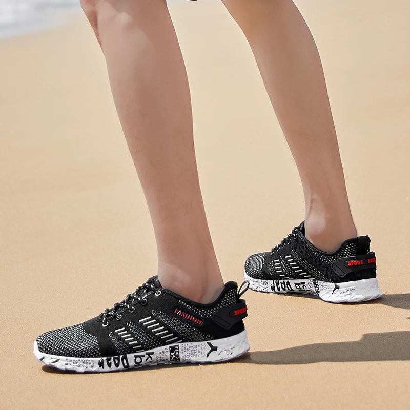 48 Large Size Summer Men Beach Shoes Water Mesh Sneakers Breathable Running Footwear Quick-drying Fishing Travel Outdoor Sandals