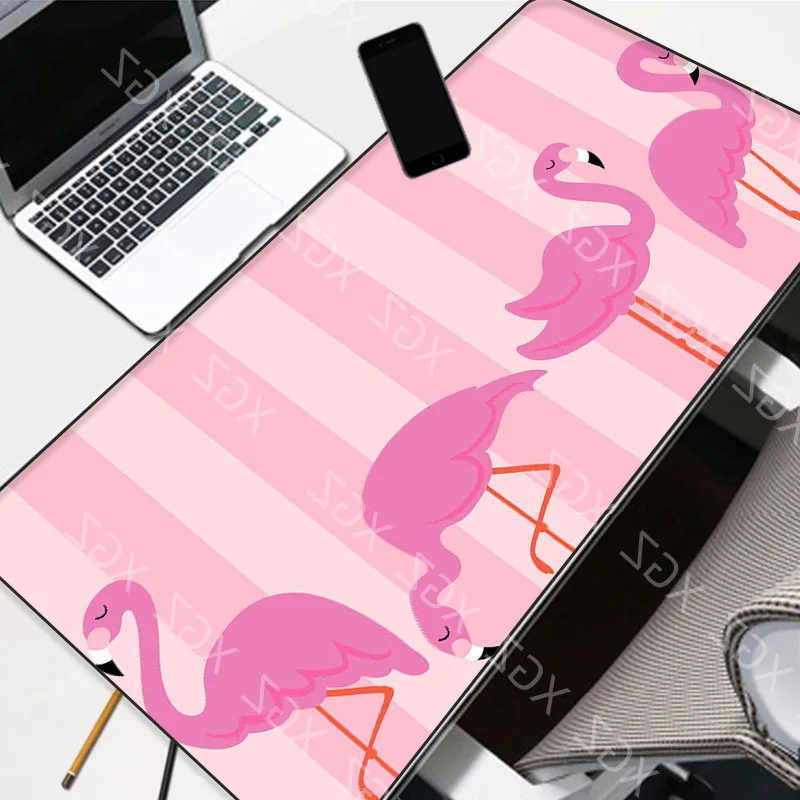 Yuzuoan XL Charming Pink Swan Mouse Pad Beautiful Animal Gaming Mouse for PC Gamers Desk Waterproof Pad Suitable for Children