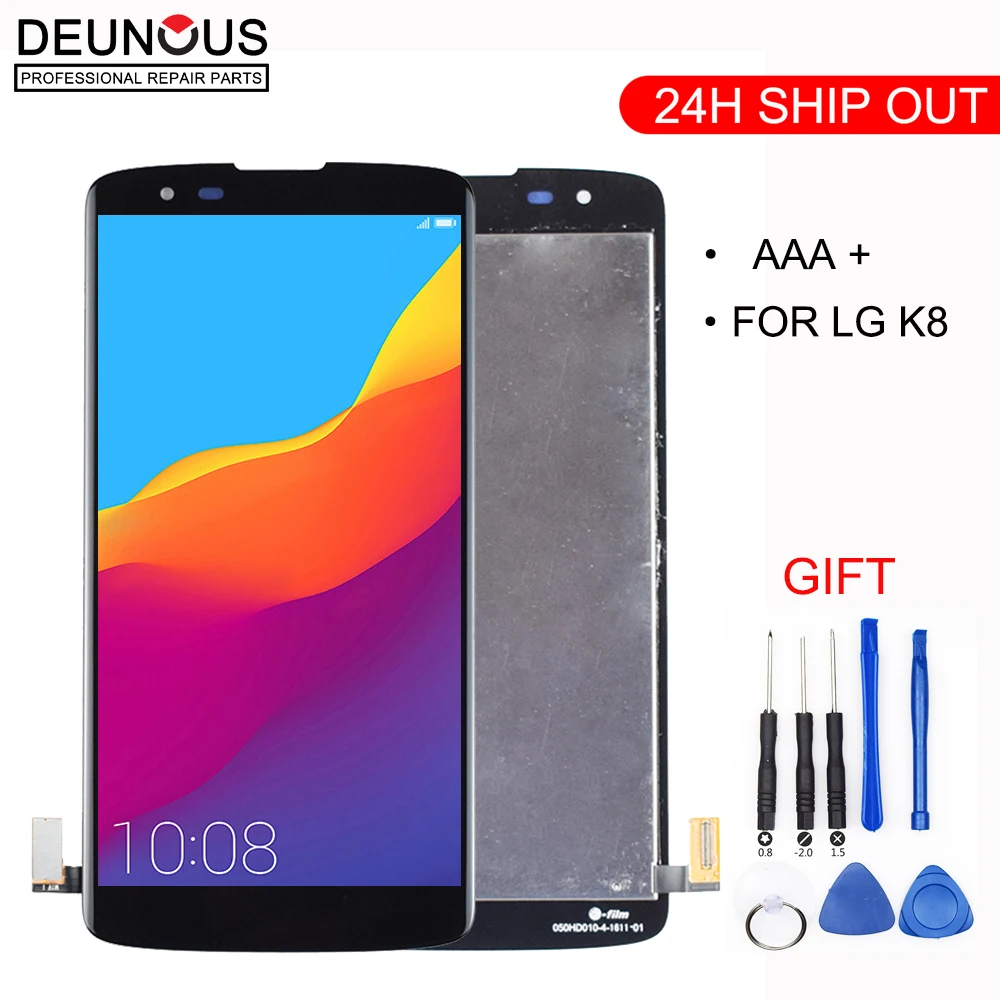 

New 5 inch For LG K8 LTE K350N K350E K350DS LCD Display with Touch Screen Digitizer Assembly With frame free shipping