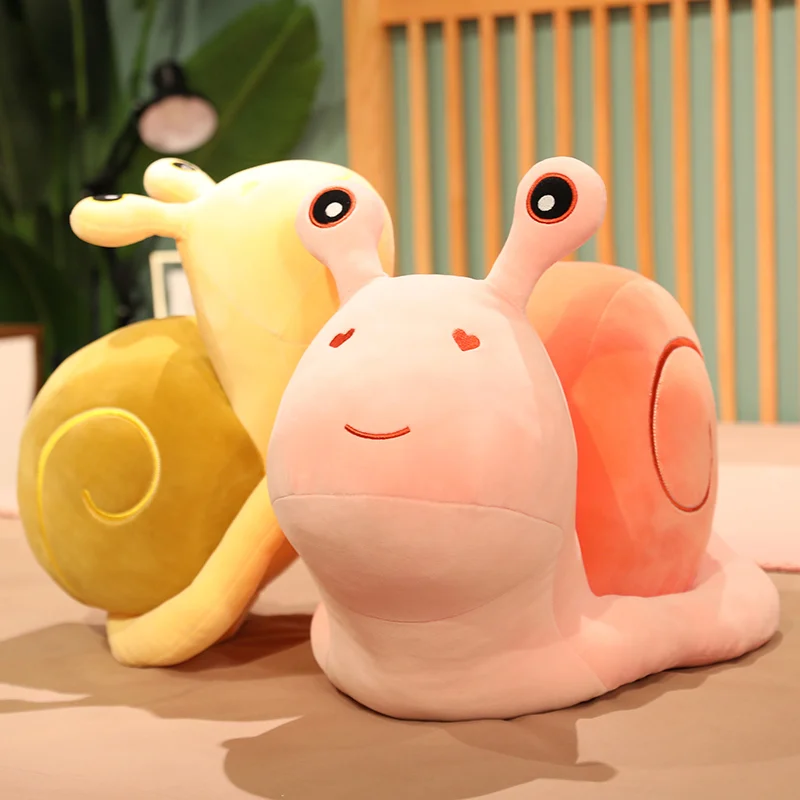 20-60cm Kawaii Animal Plush Cute Snail Doll Toys Peluche Comfort Soft Pillow Juguetes Home Decoration Room Toys Gifts