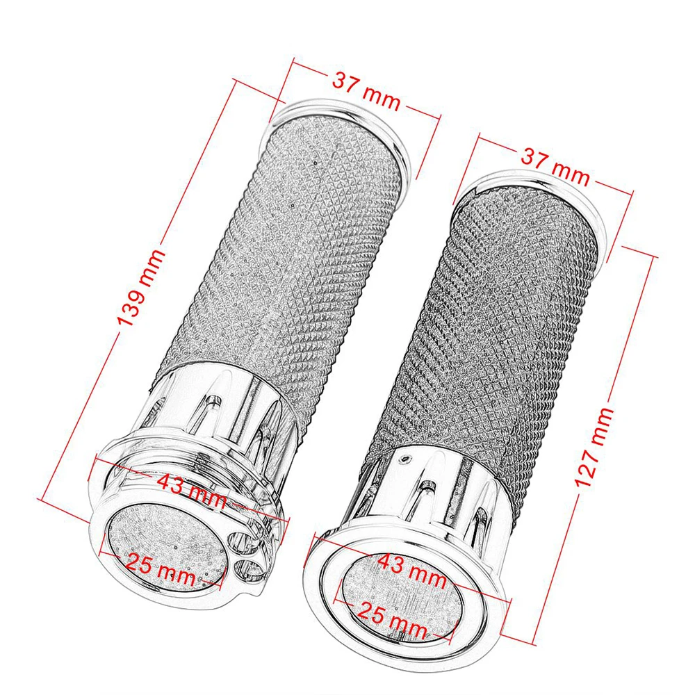 Xe Máy Tay Cầm 1 "Inch 25Mm Chéo Cầm Tay Cầm Cho Harley Sportster Tàu Tuần Dương Bobber Xay Thịt Tùy Chỉnh